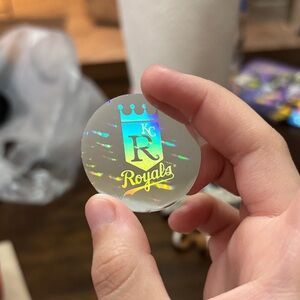 MLB KC Royals Holographic Logo Disc sticker